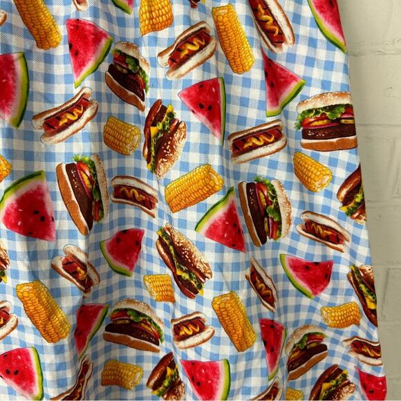 Retrolicious Picnic Summer Barbecue Retro Mod Printed Skirt Size S - Picture 7 of 12